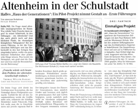 Mitteldeutsche Zeitung vom 22.11.2004